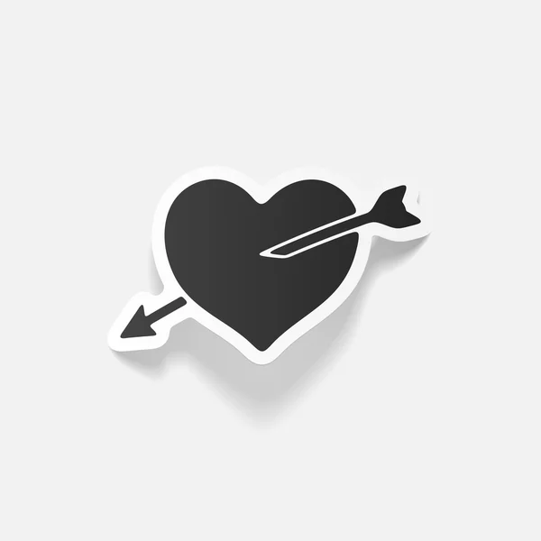 Diseño realista del corazón — Vector de stock