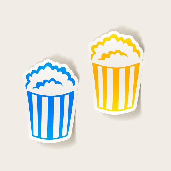 Realistische popcorn ontwerp — Stockvector