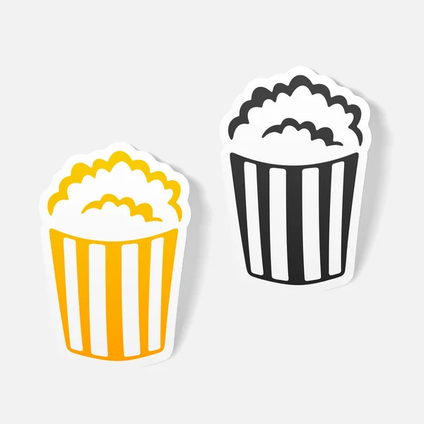 Diseño realista de palomitas — Vector de stock