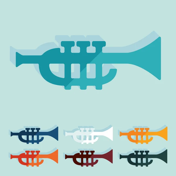 Conception de saxophone plat — Image vectorielle