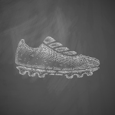 hand drawn sneakers icon clipart