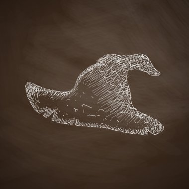 Cadı şapkası Icon el çekilmiş
