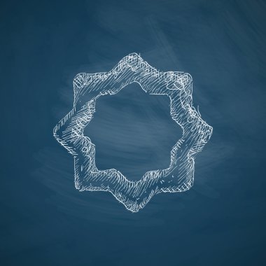 Elle çizilmiş Ramazan simgesini