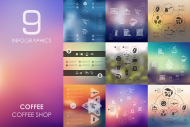 kahve infographics arka plan