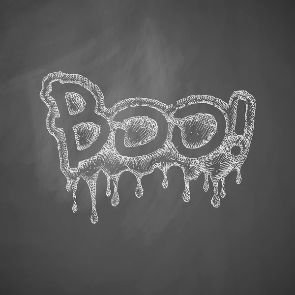 Kézzel rajzolt boo ikon — Stock Vector