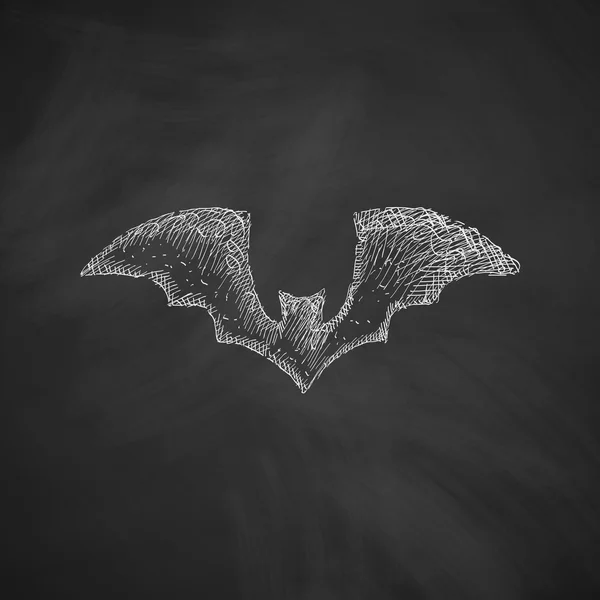 Ícone de morcego desenhado à mão — Vetor de Stock
