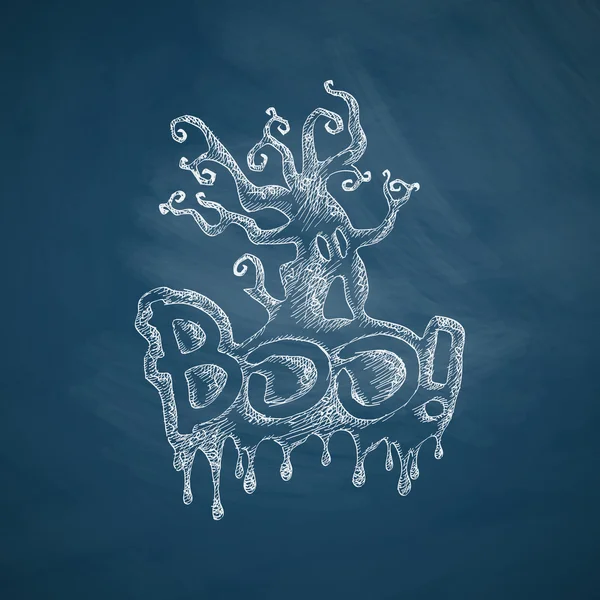 Hand drawn boo icon — Stock Vector