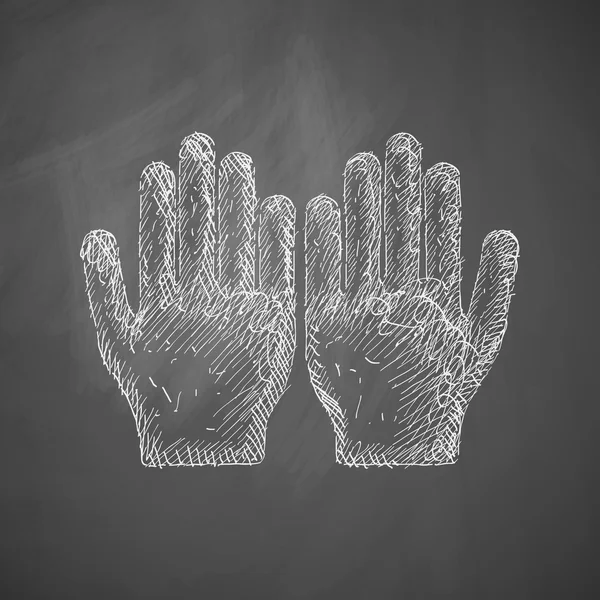 Handgezeichnetes Handsymbol — Stockvektor