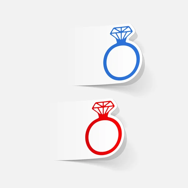 Realistisch ring ontwerpen — Stockvector