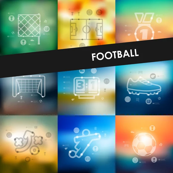 Fotbal osy infografika — Stockový vektor