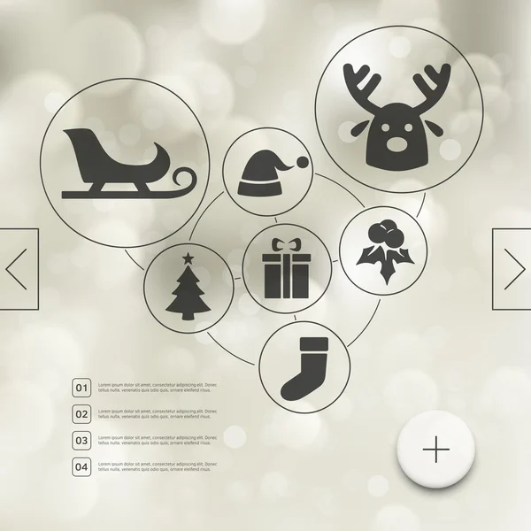 Noël fond infographique — Image vectorielle