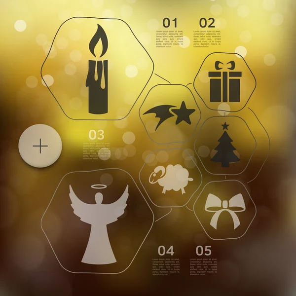 Kerstmis infographic achtergrond — Stockvector