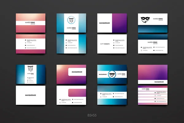 Set of Design Business Card Templates — Stock Vector