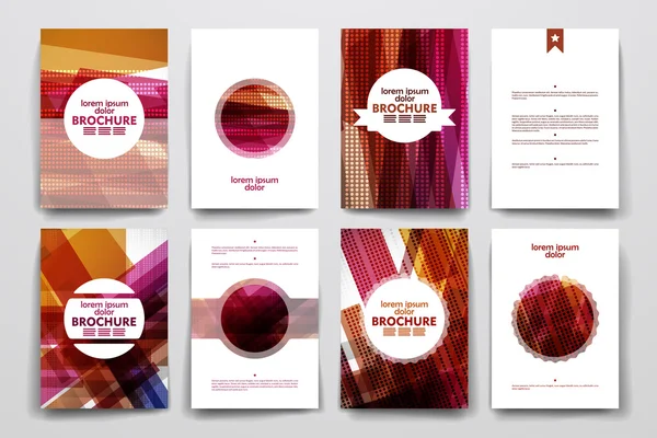 Set di modelli di design della brochure — Vettoriale Stock