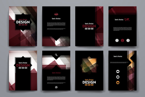 Set of brochure design templates