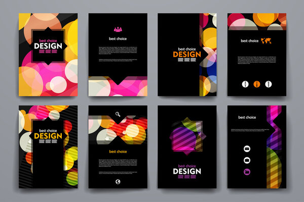 Set of brochure, poster design templates