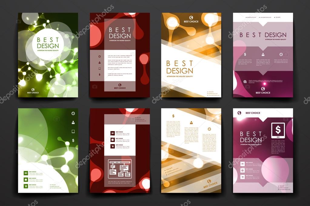 Set of brochure, poster design templates