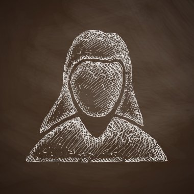 kadın el çekilmiş simgesi