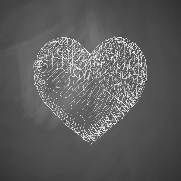 Kalp el çekilmiş simgesi — Stok Vektör