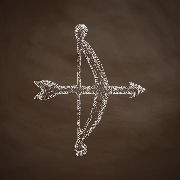 Archery hand drawn icon — Stock Vector