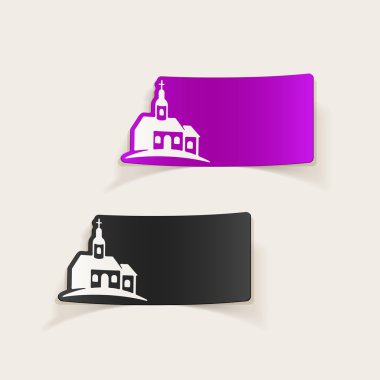 Kilise gerçekçi çıkartmaları