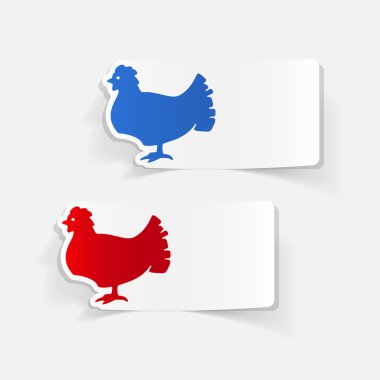 tavuk gerçekçi çıkartmaları