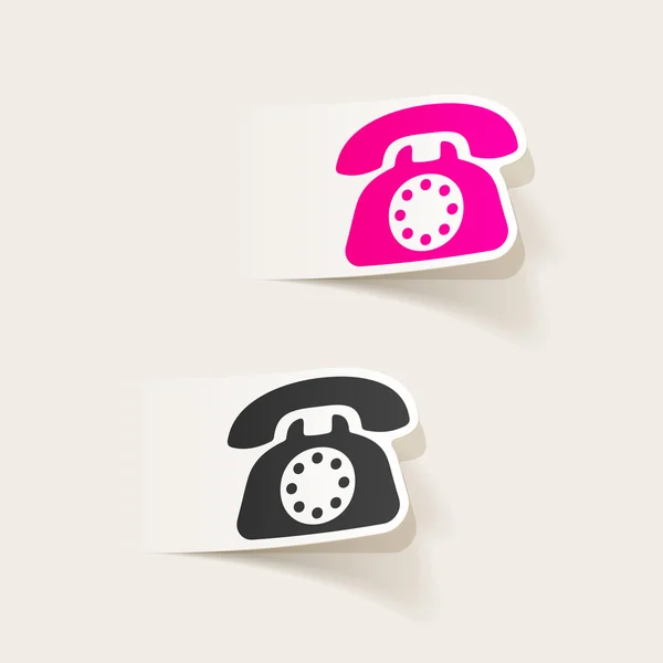 Telefoon realistische stickers — Stockvector