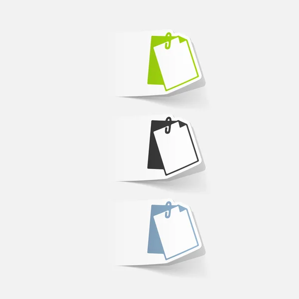 Clipboard autocolante realiste — Vector de stoc