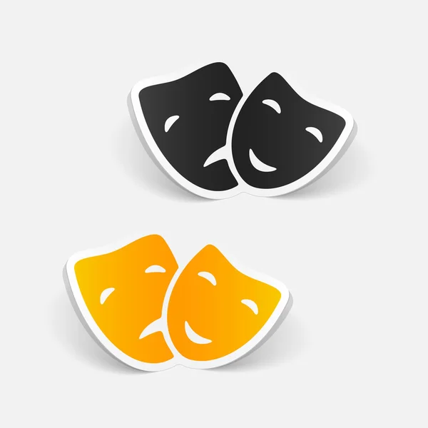 Mask realistische stickers — Stockvector