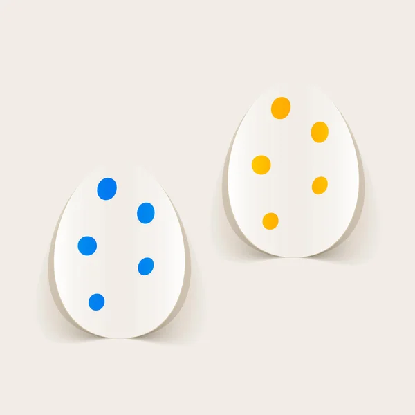 Easter egg realistic stickers — Stock Vector