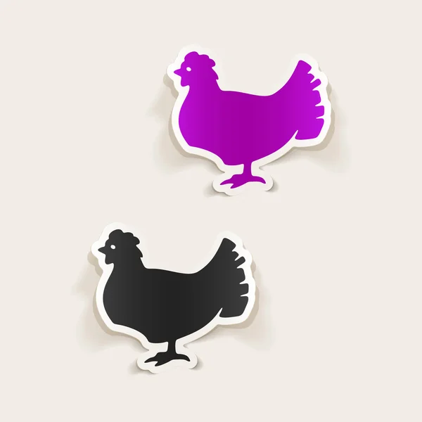 Realistyczne naklejki kurczaka — Wektor stockowy
