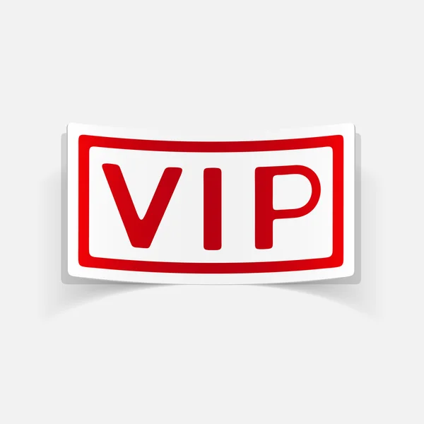 Etiqueta engomada realista vip — Vector de stock