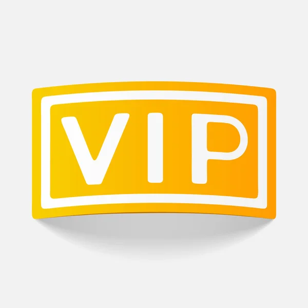 Vip realistic sticker — Stock Vector