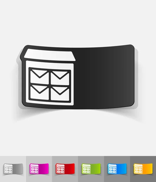 Letter-box paper sticker — Stock Vector