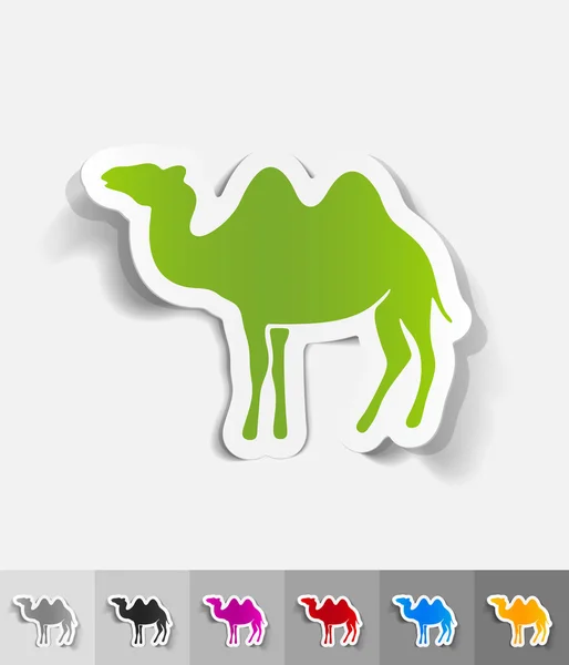 Pegatina de papel camello — Archivo Imágenes Vectoriales