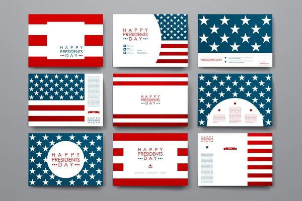 Uppsättning av banners i Presidents Day stil — Stock vektor