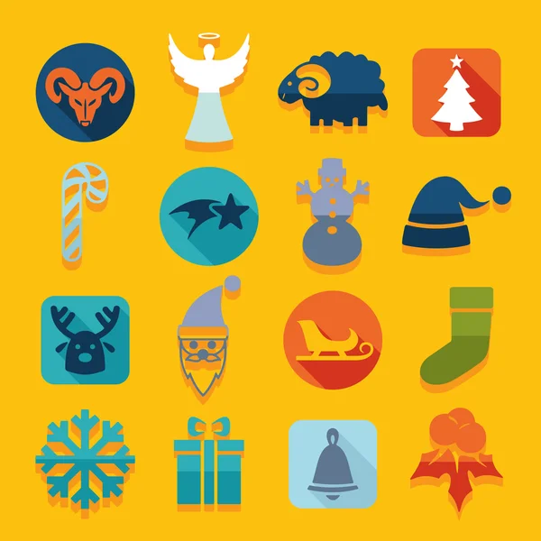 Set of Christmas icons — Stock Vector