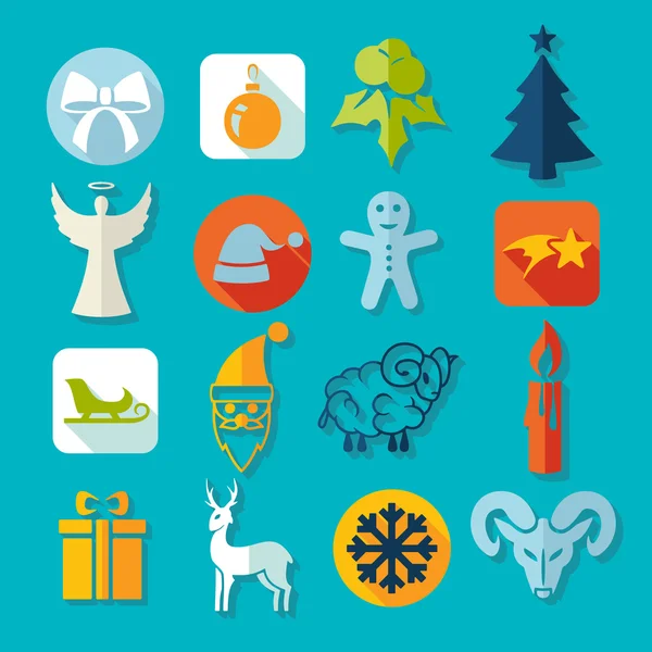 Set of Christmas icons — Stock Vector