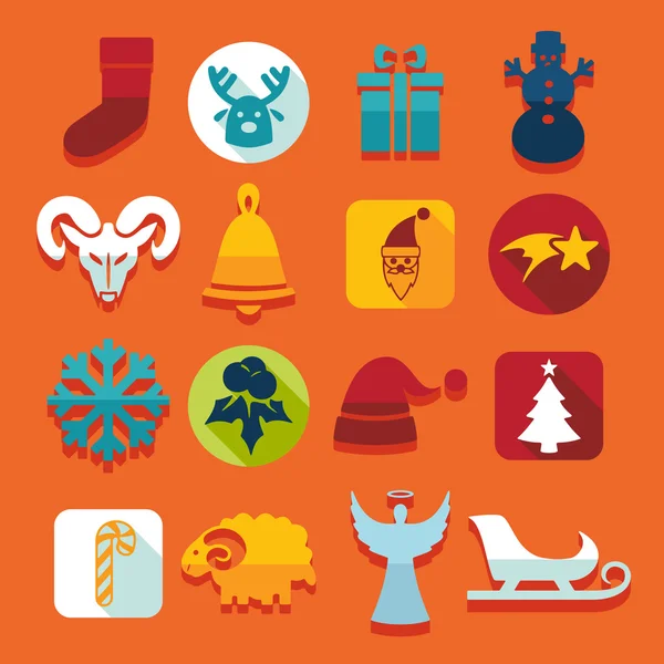 Set of Christmas icons — Stock Vector