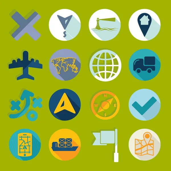 Set of navigation icons — Stock Vector