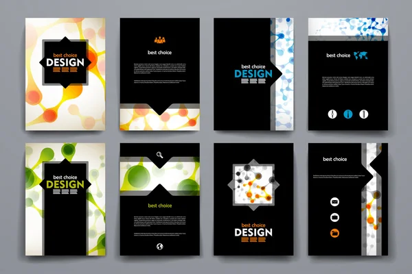 Aantal brochure, poster ontwerpsjablonen — Stockvector