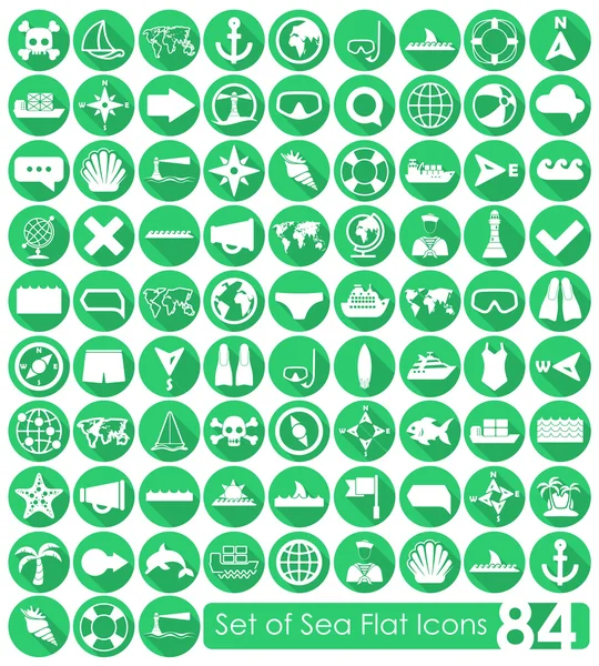 Set of sea icons — Stock Vector