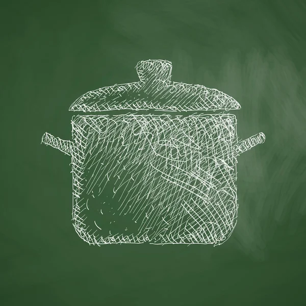 Casserole icône dessinée à la main — Image vectorielle