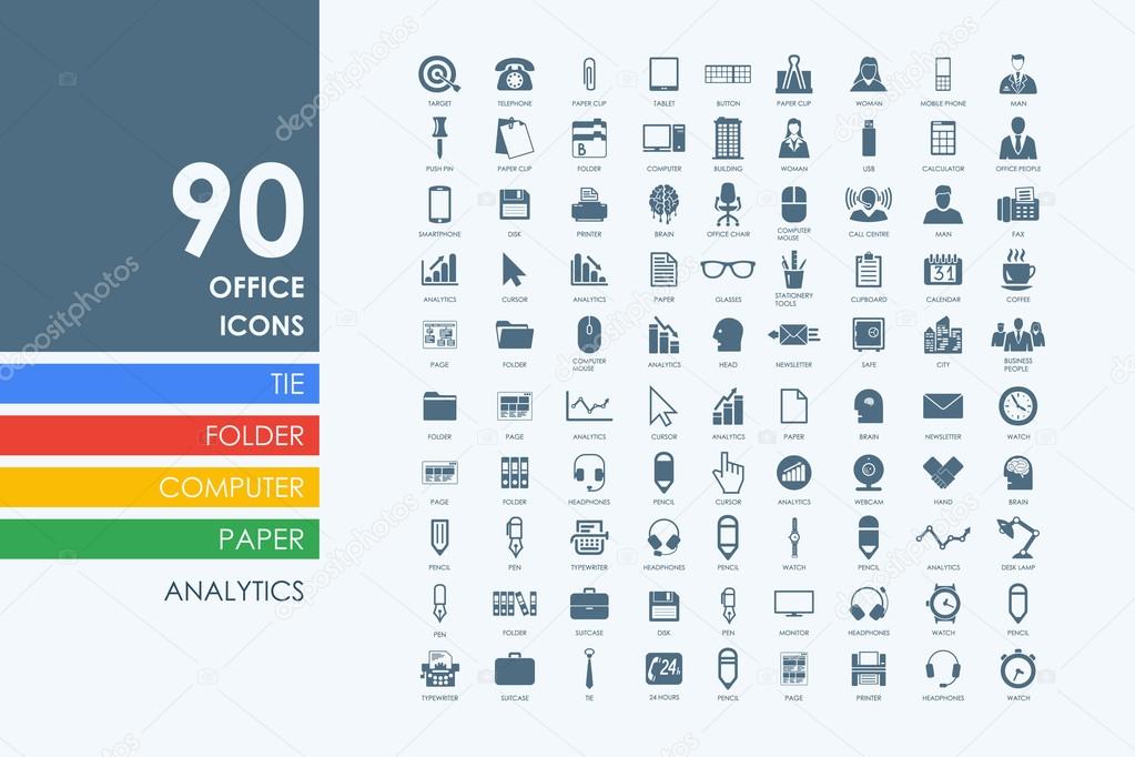 Set of office icons
