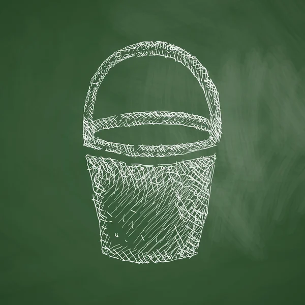 Bucket hand drawn icon — Stock Vector