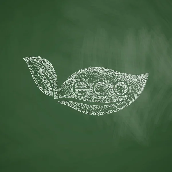 Znak Eco liść ikona — Wektor stockowy