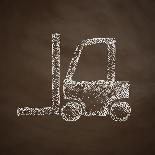 Forklift hand drawn icon — Stock Vector