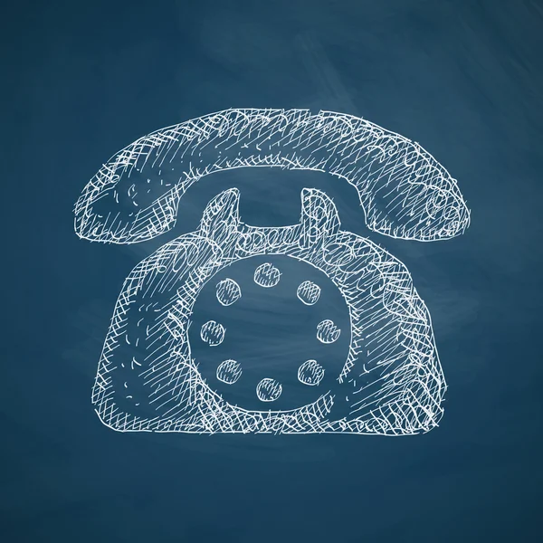 Handgezeichnetes Telefon-Symbol — Stockvektor