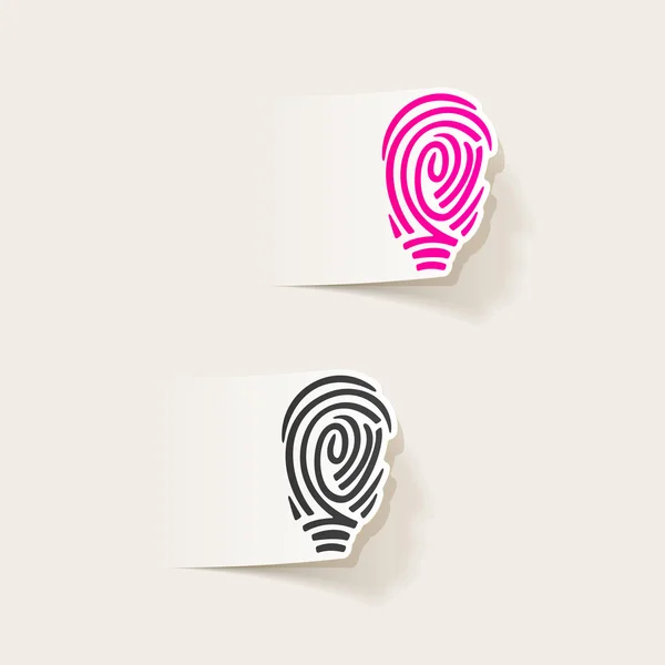 Fingerprint realistic stickers — Stock Vector