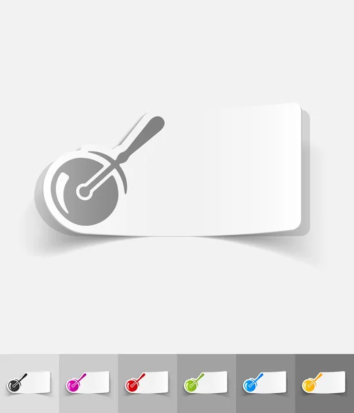 Autocollant papier couteau-rouleau — Image vectorielle